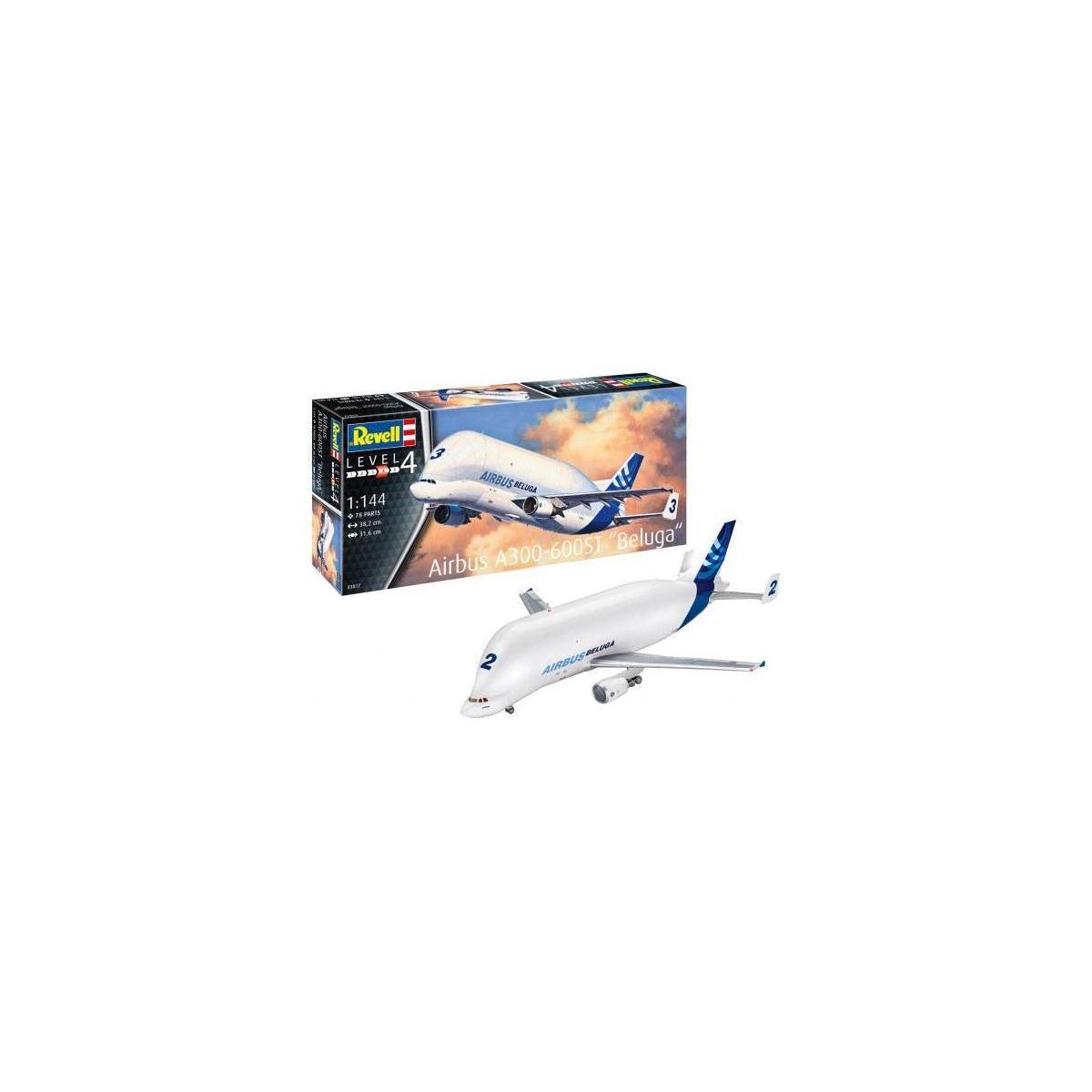 Revell Airbus A300-600ST Beluga, Modellbausatz, 78 Teile, ab 12 Jahre