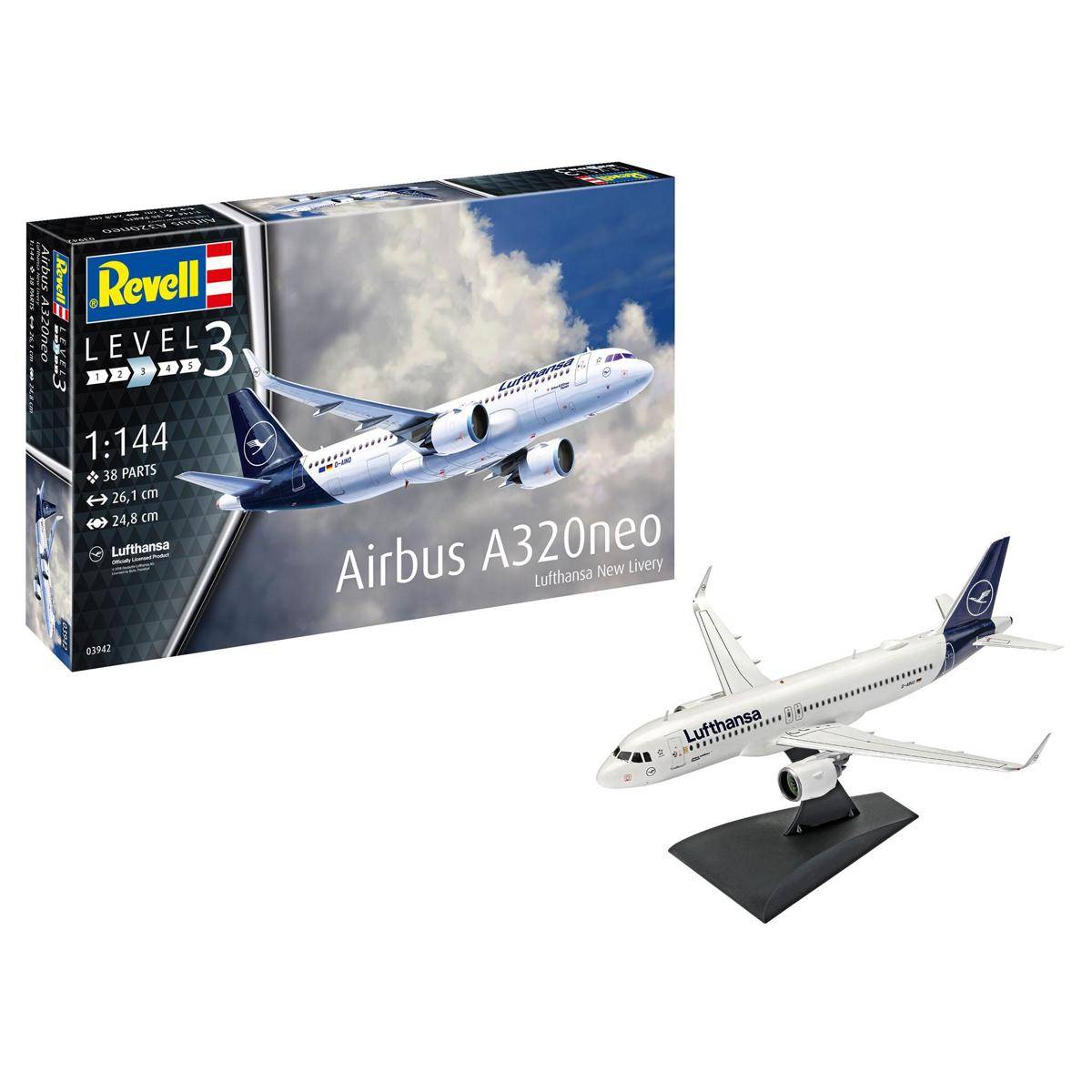 Modellbausatz Airbus A320neo, Lufthansa, 38 Teile, ab 10 Jahren