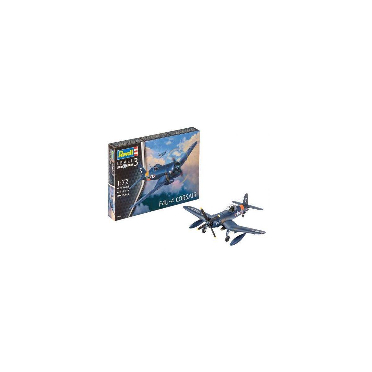 Revell F4U-4 Corsair, Modellbausatz, 65 Teile, ab 10 Jahre