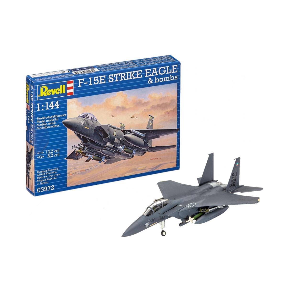 Modellbausatz F-15E Strike Eagle & Bombs, 70 Teile, ab 10 Jahren