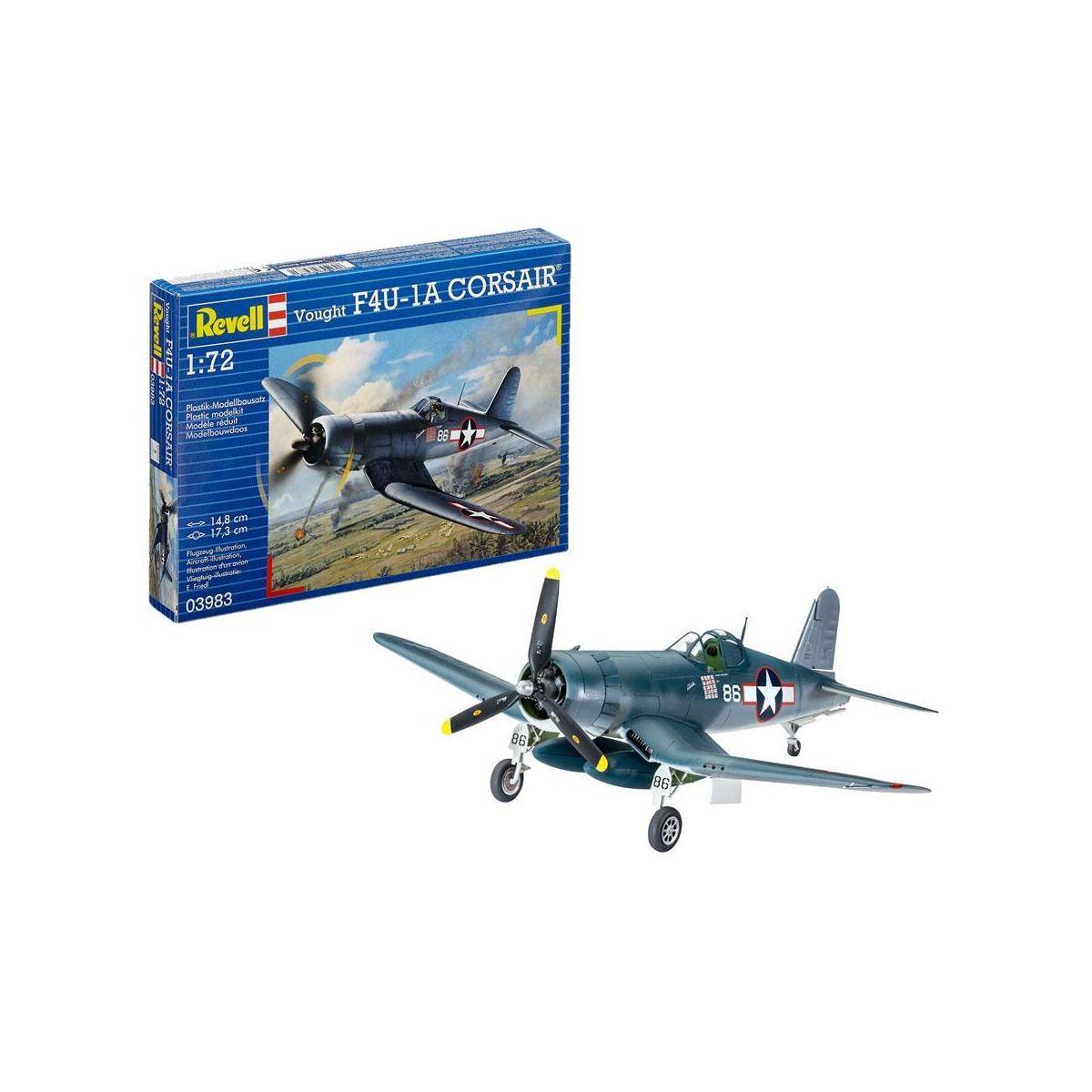 Modellbausatz, Vought F4U-1D Corsair, 63 Teile, ab 10 Jahren