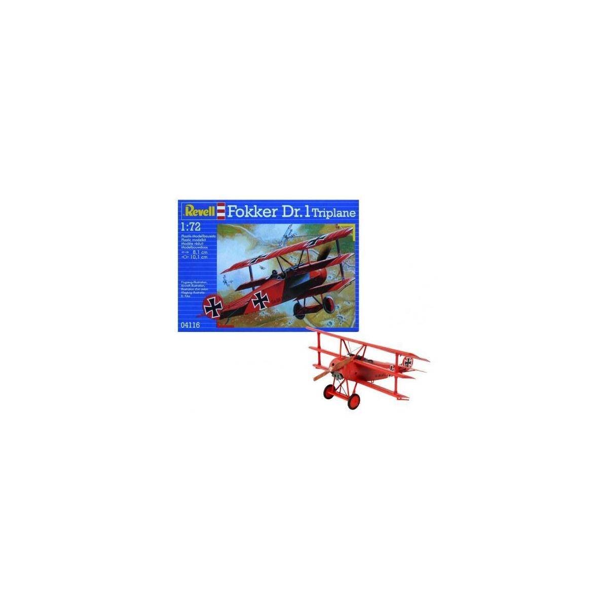 04116 - Revell Fokker Dr. 1 Triplane - Modellbausatz, 37 Teile, ab 10 Jahre