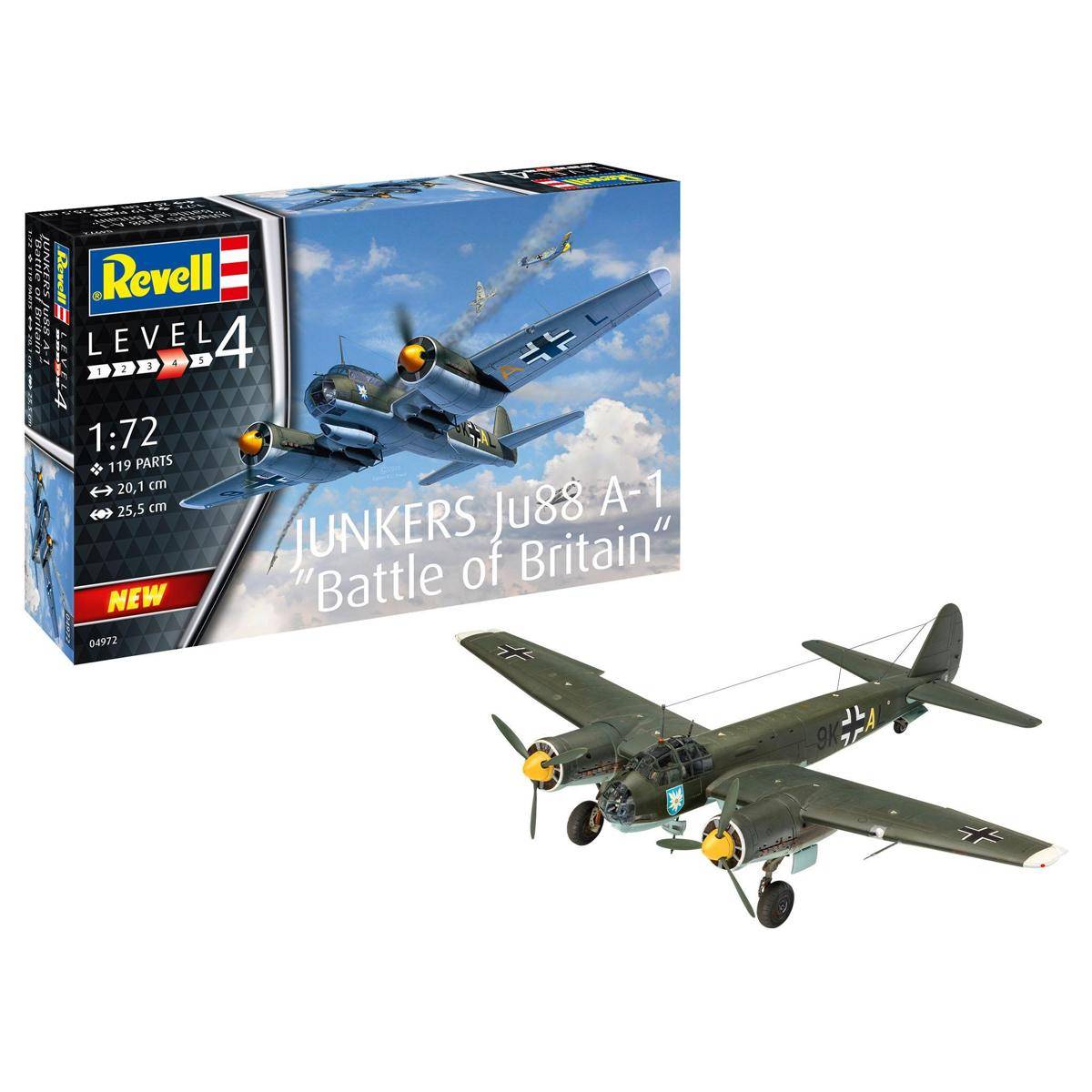 Modellbausatz , Junkers Ju88 A-1, Battle of Britain, 119 Teile, ab 12 Jahren