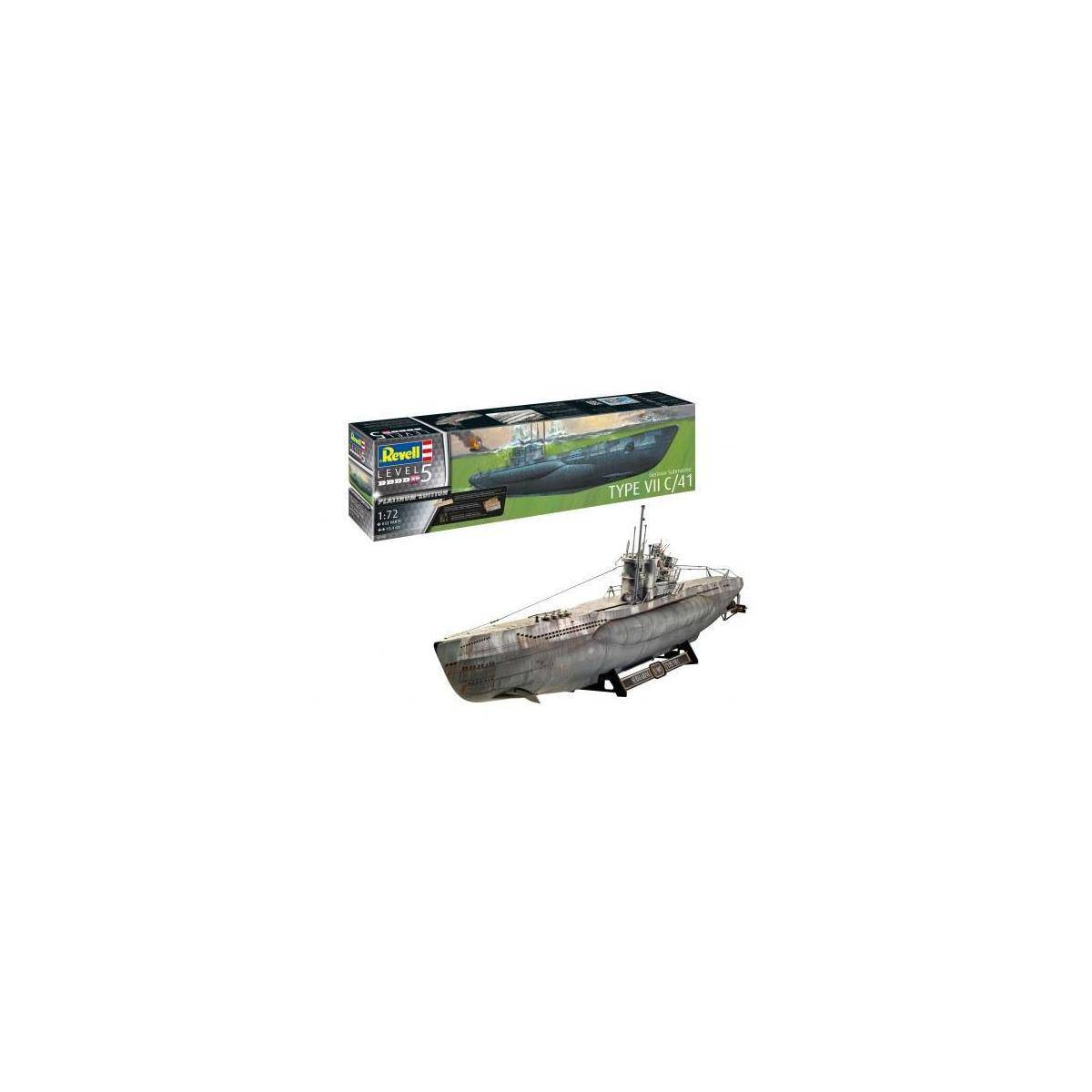 Revell German Submarine Type VII C/41, Modellbausatz, 832 Teile, ab 13 Jahre