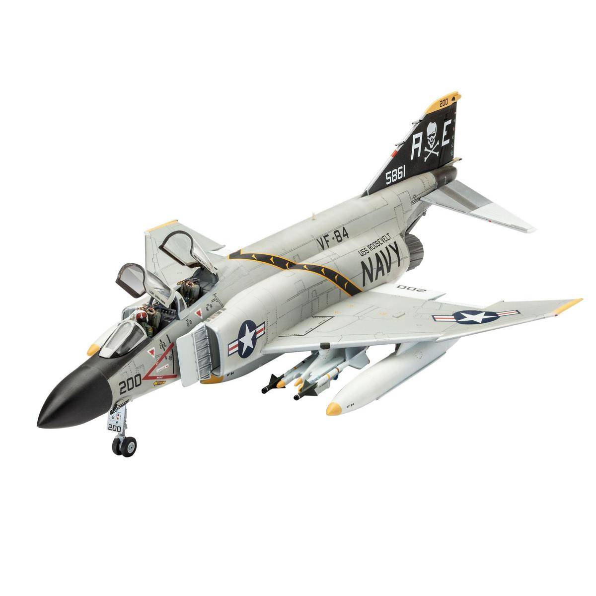 63941 - Modellbausatz mit Basiszubehör F-4J Phantom II, 85 Teile, ab 10 Jahren