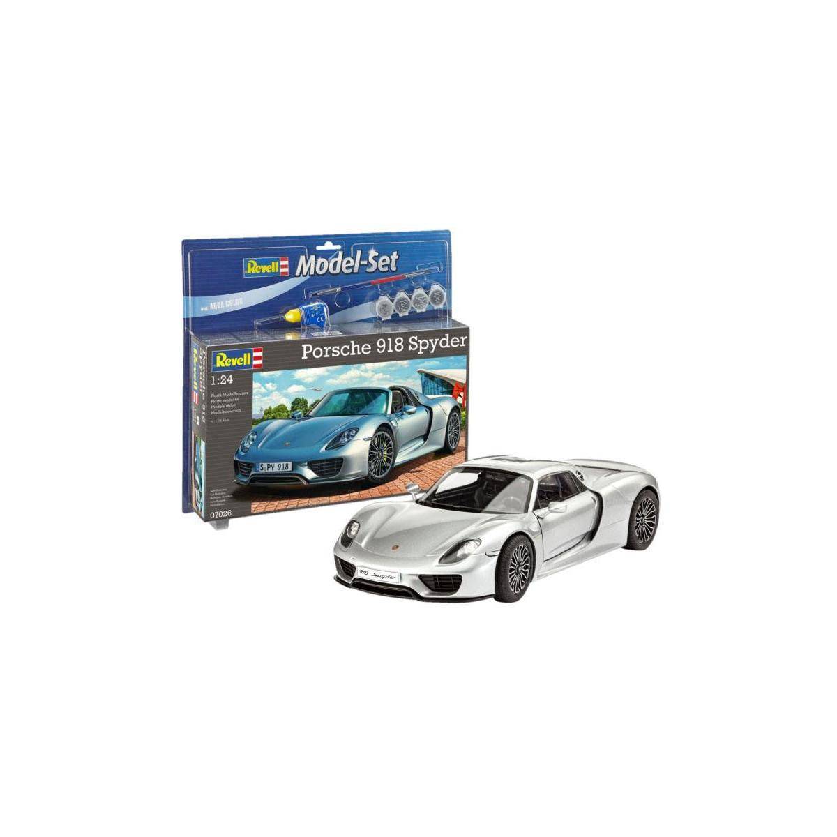 Modellbausatz mit Basiszubehör, Porsche 918 Spyder, 129 Teile, ab 10 Jahren