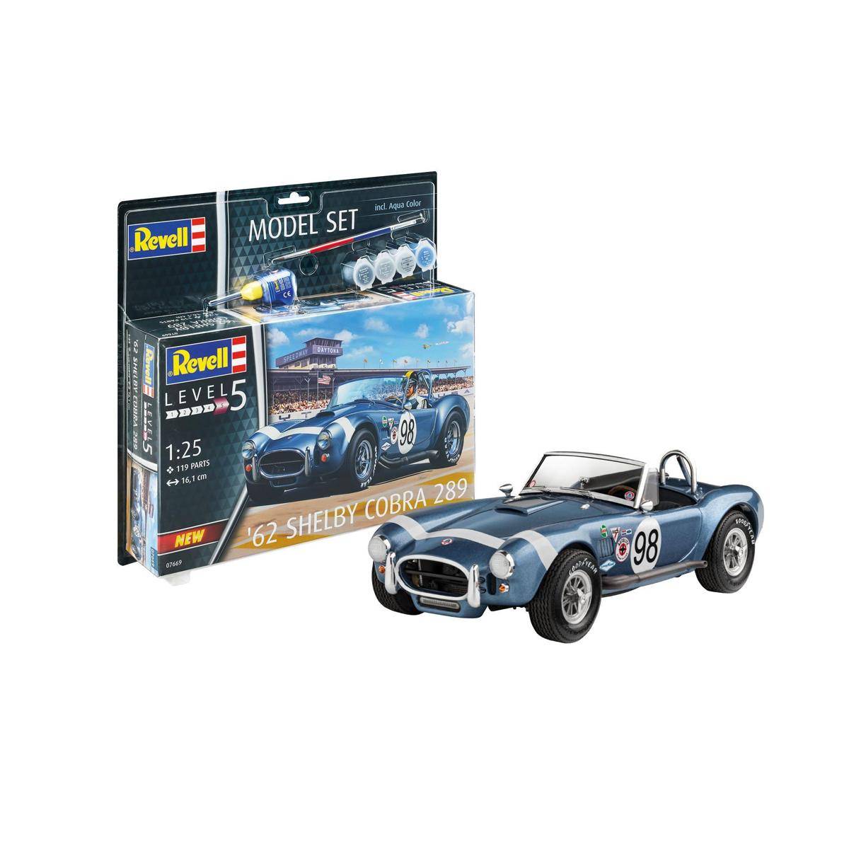 Modellbausatz mit Basiszubehör '62 Shelby Cobra 289, 119 Teile, ab 13 Jahren