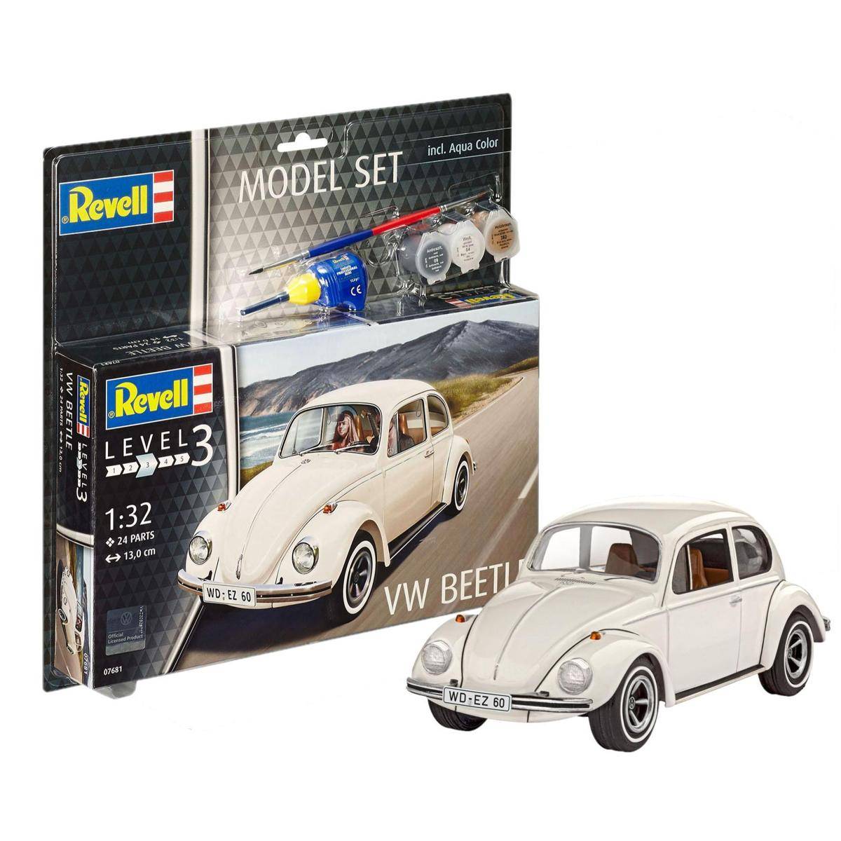 Modellbausatz mit Basiszubehör, VW Beetle, 24 Teile, ab 10 Jahren