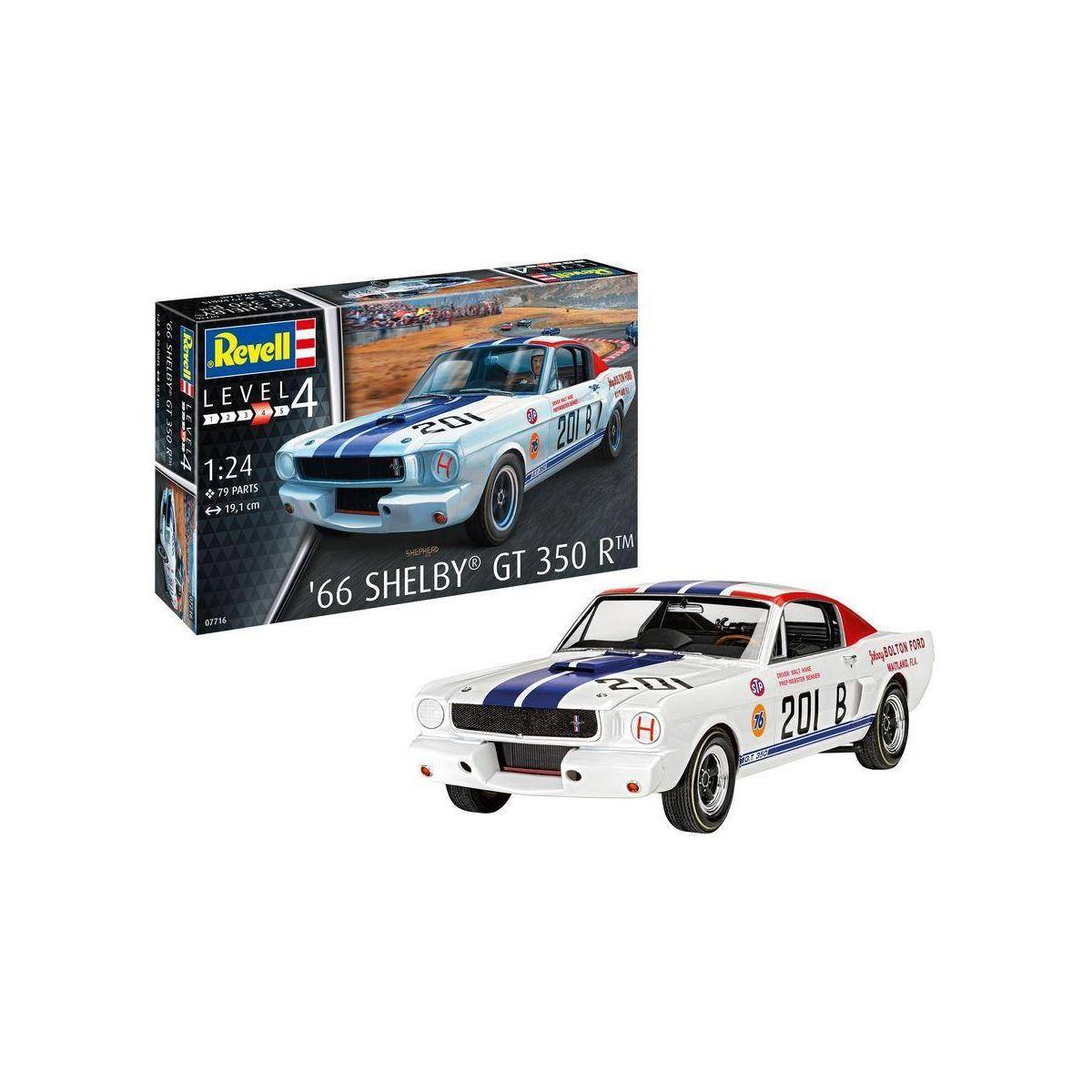 Modellbausatz mit Basiszubehör, 1966 Shelby GT 350 R, 100 Teile, ab 12 Jahre