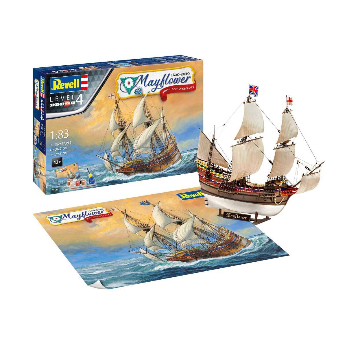 Revell 05684 Mayflower 400th Anniversary Schiffsmodell Bausatz 1 83 - Kunststoff