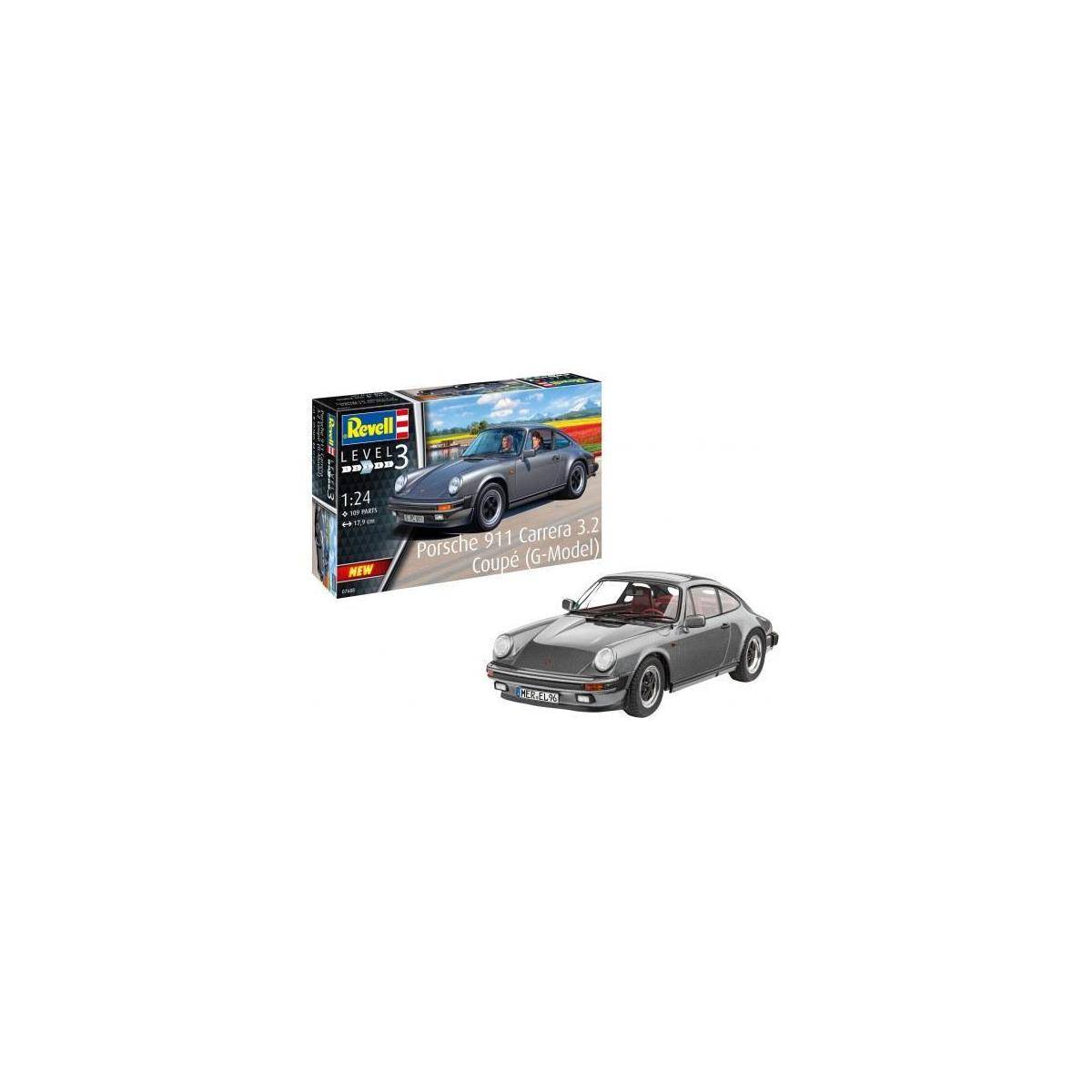 Revell Modellbausatz, Porsche 911 Carrera 3.2 Coupé (G-Model), 109 Teile, ab 10 Jahre