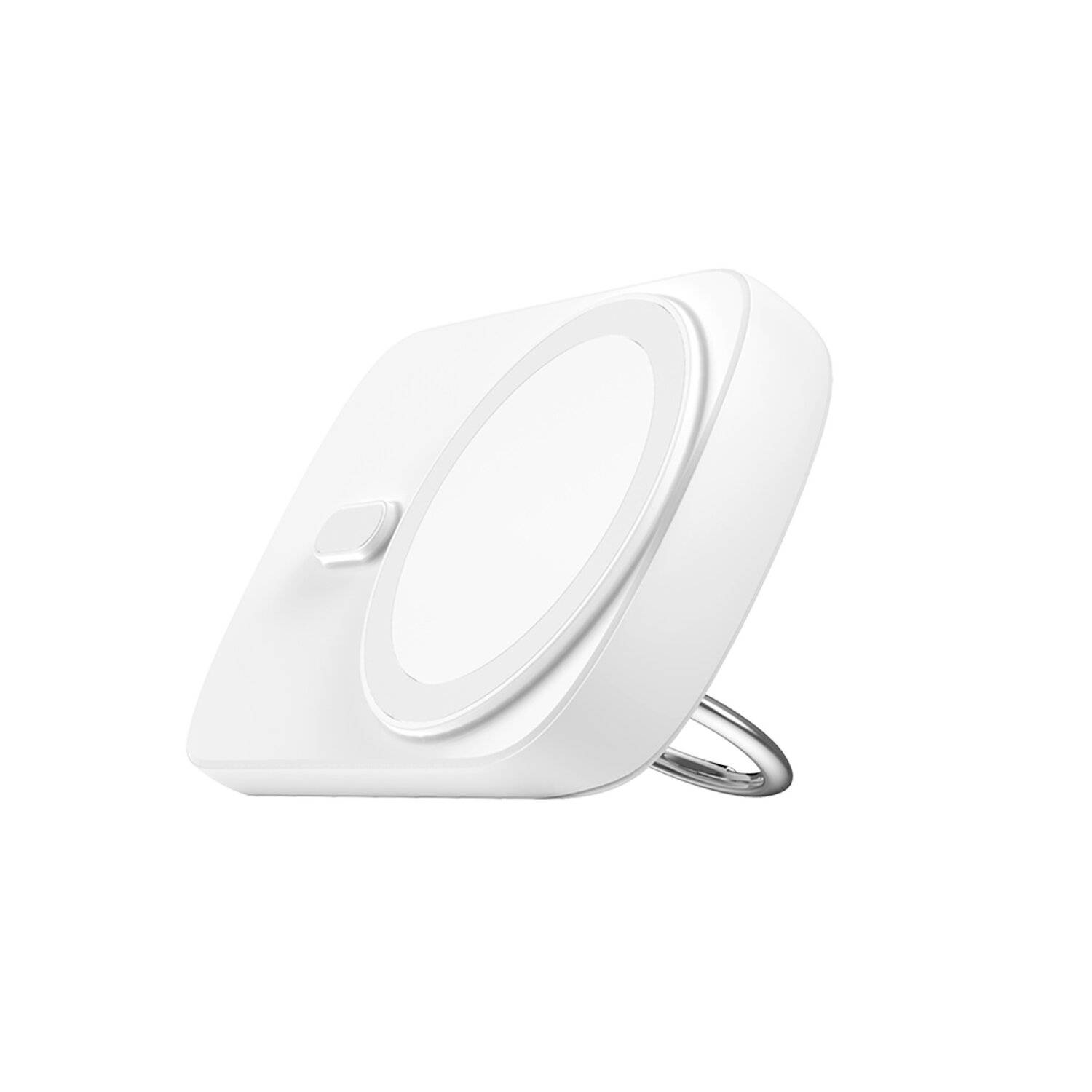 Joyroom induktive Powerbank 6000mAh mit Ring und Ständer bis 20W eingebaute superstarke Magnete Weiß (JR-W030)