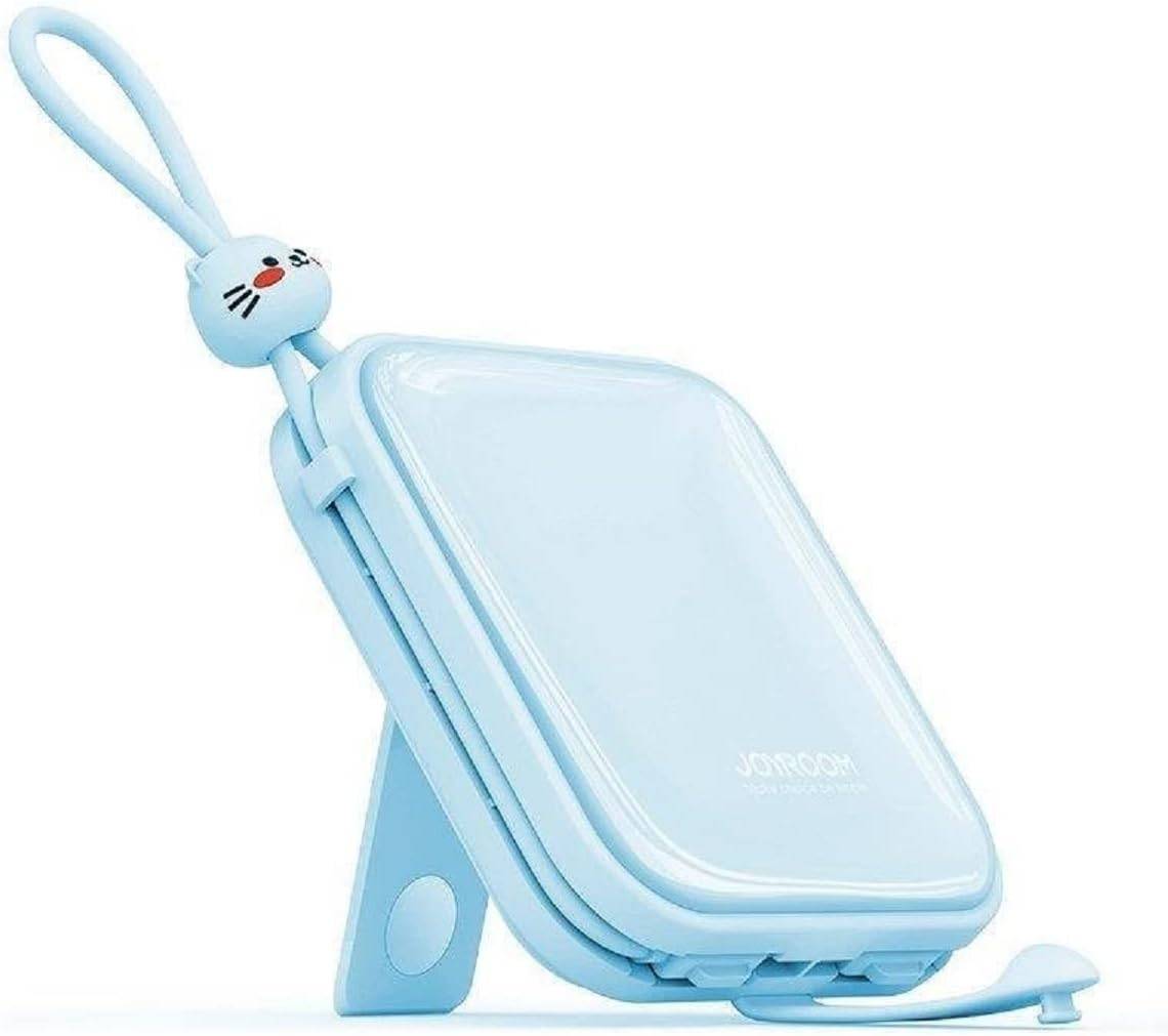 Joyroom Powerbank mit USB-C- und iPhone Kabel und Ständer Cutie Series 10000mAh 22,5W (JR-L008) Blau