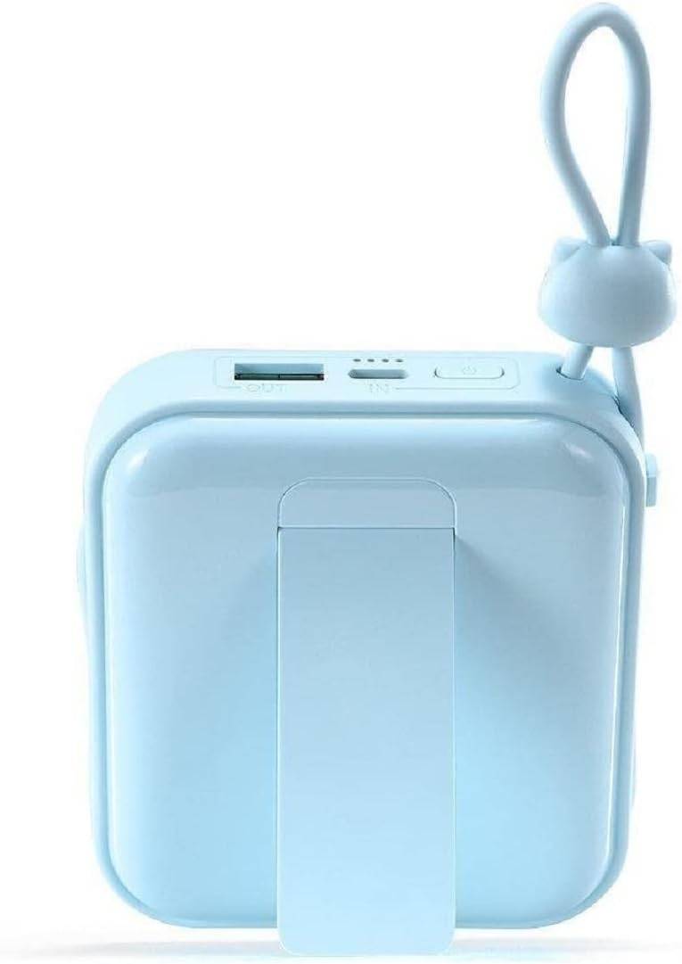 Joyroom Powerbank mit USB-C- und iPhone Kabel und Ständer Cutie Series 10000mAh 22,5W (JR-L008) Blau