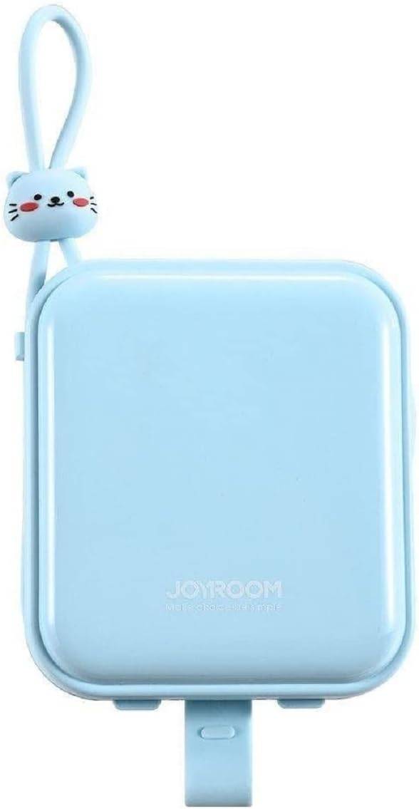 Joyroom Powerbank mit USB-C- und iPhone Kabel und Ständer Cutie Series 10000mAh 22,5W (JR-L008) Blau