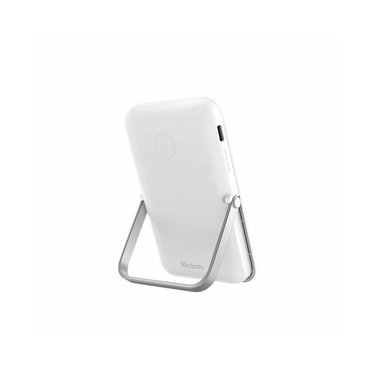 Gopower Powerbank mit 15 W Wireless Charger Externer Akku-Ladegerät Weiß