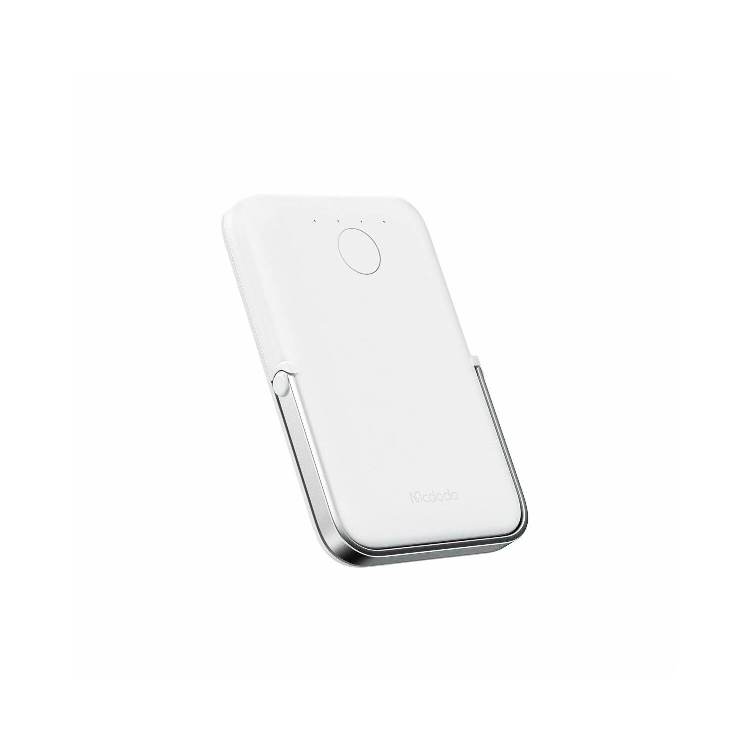 Gopower Powerbank mit 15 W Wireless Charger Externer Akku-Ladegerät Weiß