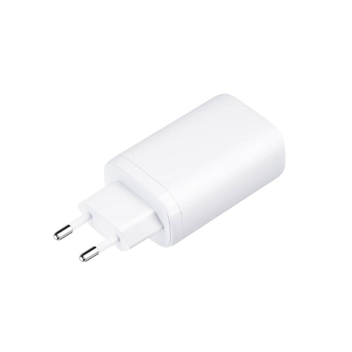 Forcell Reiseladegerät GaN 65W mit 2x USB Typ C Buchse, 1x USB A - 3A mit PD und Quick Charge 4.0 Funktion