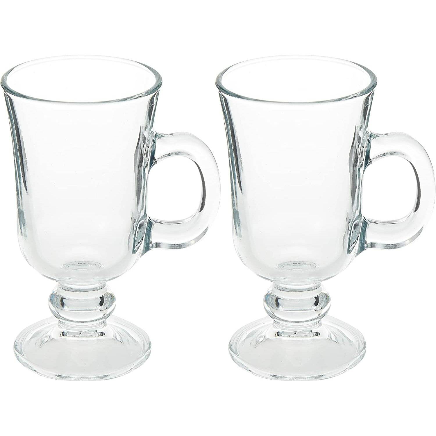 Pasabahce Irish 2er Set Kaffeeglas mit Henkel, Tee, Latte Macchiato