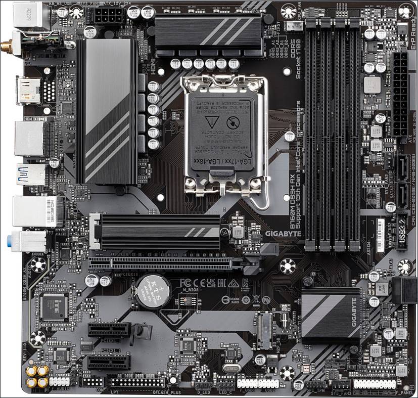 Gigabyte B760M DS3H AX - 1.X - Motherboard - micro ATX - LGA1700-Sockel - B760 Chipsatz - USB-C 3.2 Gen2, USB 3.2 Gen 1