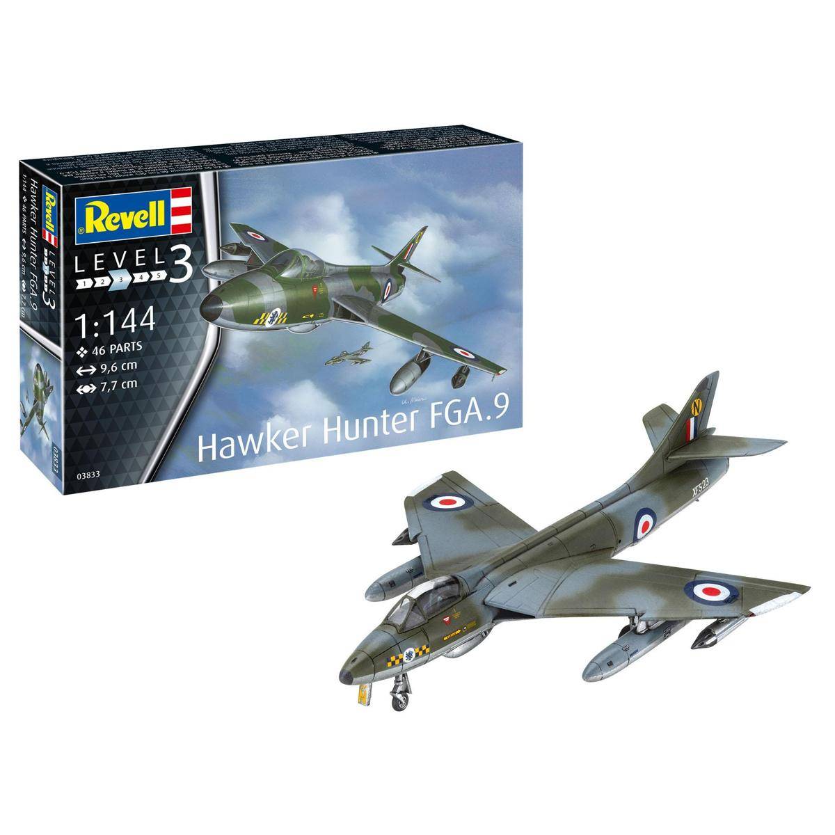 Modellbausatz, Hawker Hunter FGA.9, 46 Teile, ab 10 Jahren