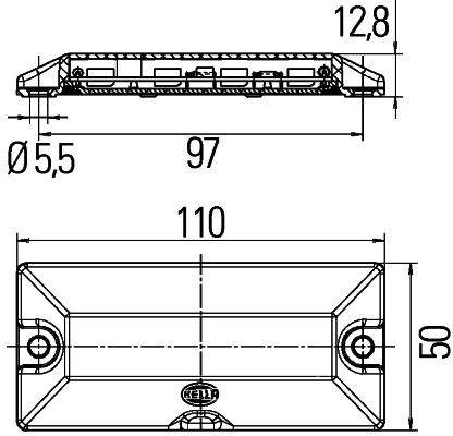 HELLA 2JA 010 838-017 Innenraumleuchte - LED - 24V - LED - Anbau