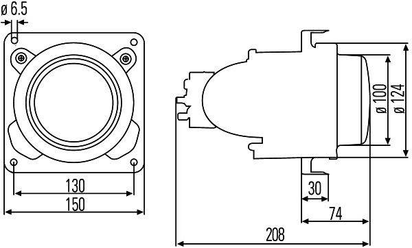 HELLA 1BL 007 834-007 DE/Halogen-Scheinwerfereinsatz, Hauptscheinwerfer - 24V - rund - Einbau - link