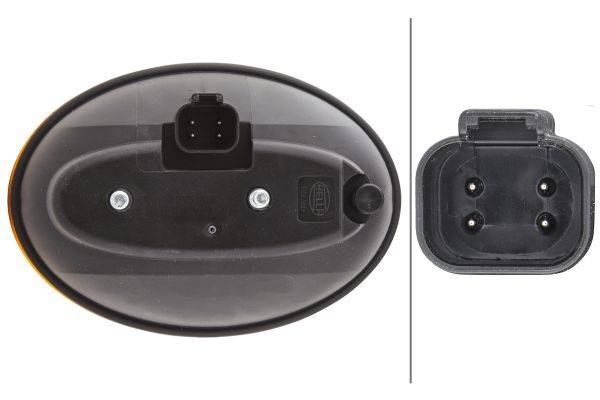 HELLA 2BA 344 130-237 Blinkleuchte - Agroluna - 24V - Anbau - links