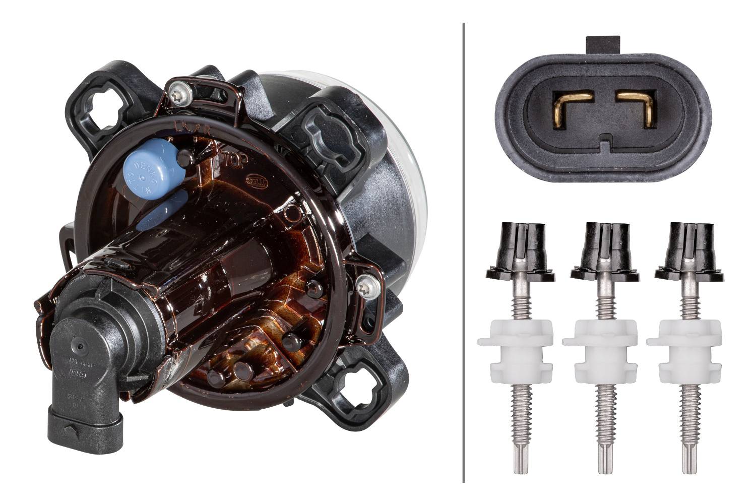 HELLA 1ML 247 042-207 DE/Halogen-Hauptscheinwerfer - 90mm Performance - 24V - rund - Einbau - gehärt