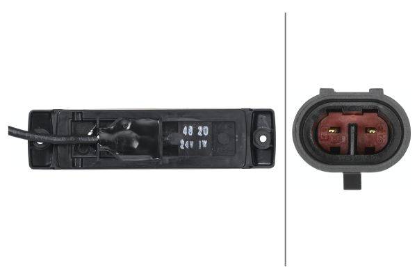 HELLA 2PS 008 645-887 Seitenmarkierungsleuchte - LED - 24V - Anbau - Lichtscheibenfarbe: gelb - Kabe