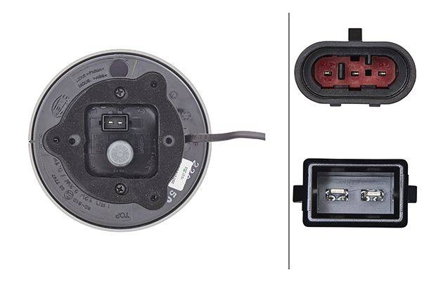 HELLA 2SD 010 546-127 Heckleuchte - LED - 12V - Lichtscheibenfarbe: glasklar/rot - LED-Lichtfarbe: g