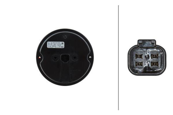 HELLA 2SD 013 155-307 Heckleuchte - LED - 24V - Stehbolzen - Stecker: DEUTSCH Stecker - 4-polig - re
