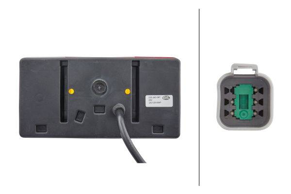HELLA 2VP 006 040-397 Heckleuchte - 24V - Anbau - Kabel: 1000mm - 6-polig - links