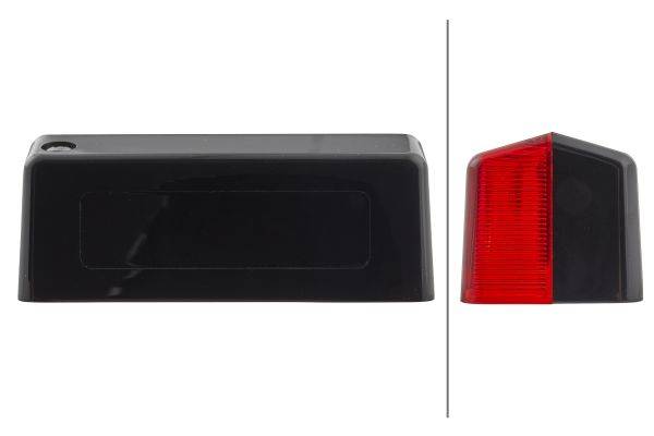 HELLA 9EL 132 215-011 Lichtscheibe, Umrissleuchte - Lichtscheibenfarbe: rot - seitlicher Anbau