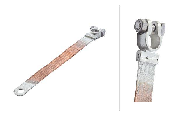 HELLA 8KX 091 392-001 Masseband - 12/24V - 80A - Batteriepol-Ø: 15.9mm - Länge: 250mm - Querschnitt