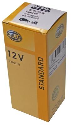 HELLA 8GA 008 892-002 Glühlampe - W21W - Standard - 12V - 21W - Sockelausführung: W3x16d - Schachtel