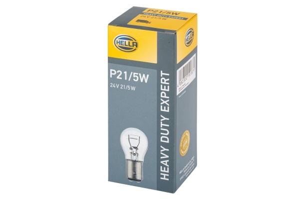 HELLA 8GD 002 078-011 Glühlampe - P21/5W - Heavy Duty Expert - 24V - 21/5W - Sockelausführung: BAY15