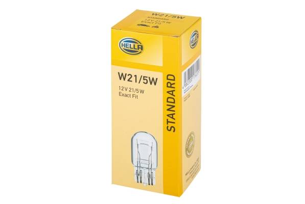 HELLA 8GD 008 893-002 Glühlampe - W21/5W - Standard - 12V - 21/5W - Sockelausführung: W3x16q - Schac
