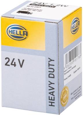 HELLA 8GA 007 997-061 Glühlampe - Sockelglühlampe - Heavy Duty - 24V - 1,2W - Sockelausführung: B8,3