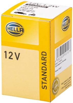 HELLA 8GA 007 997-121 Glühlampe - Sockelglühlampe - Standard - 12V - 1,2W - Sockelausführung: BX8.4d