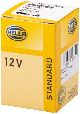 HELLA 8GA 007 997-141 Glühlampe - Sockelglühlampe - Standard - 12V - 1,5W - Sockelausführung: BX8.4d