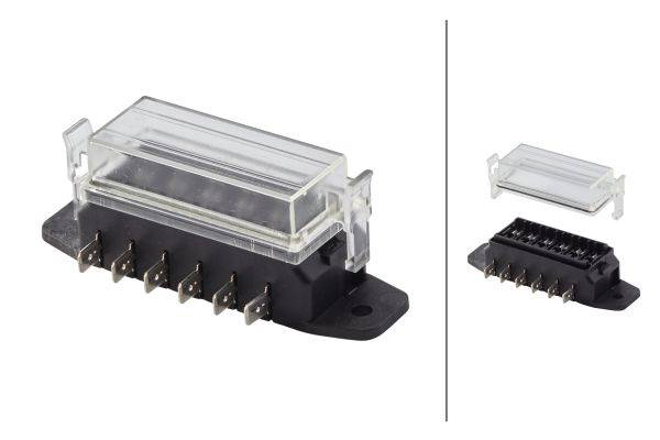 HELLA 8JD 005 993-102 Sicherungsdose - 6-polig - Stecker: Flachstecker - Stecker: 12 x side (6,3x0,8