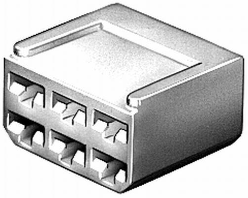 HELLA 8JD 008 151-051 Steckgehäuse - 6-polig - Stecker: Flachsteckhülse