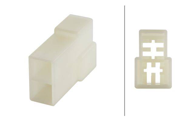 HELLA 8JD 008 152-021 Steckgehäuse - 2-polig - Stecker: Flachstecker - Menge: 10
