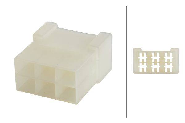 HELLA 8JD 008 152-051 Steckgehäuse - 6-polig - Stecker: Flachstecker