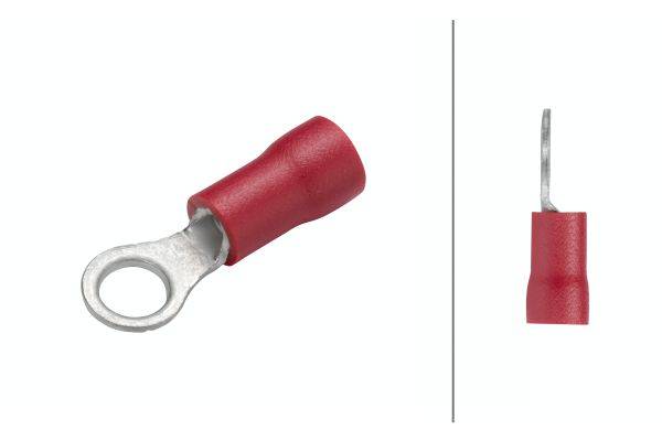 HELLA 8KW 044 276-003 Leitungsverbinder - rot - von: 0.5mm² - bis: 1.0mm² - M4 - Ringform - Menge: 1