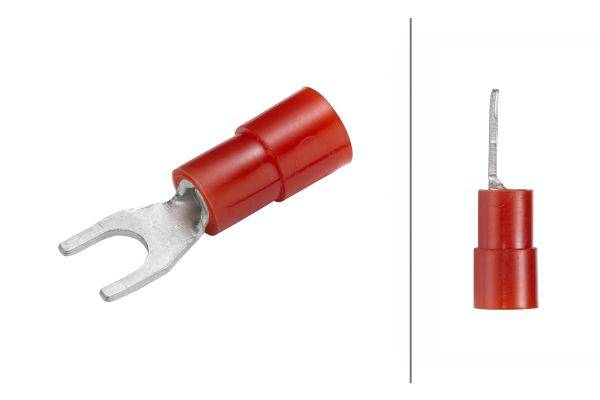 HELLA 8KW 178 045-002 Leitungsverbinder - rot - von: 0.5mm² - bis: 1.5mm² - Gabelverbinder - M3 - Bo
