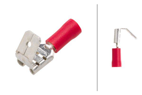 HELLA 8KW 700 143-003 Leitungsverbinder - rot - von: 0.5mm² - bis: 1.0mm² - Steckverteiler - 6,3 x 0