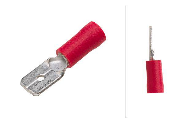 HELLA 8KW 702 796-003 Leitungsverbinder - rot - von: 0.5mm² - bis: 1.0mm² - Flachstecker - 6,3 x 0,8