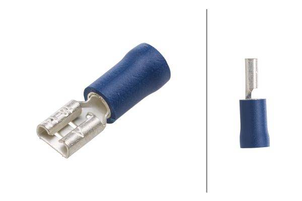 HELLA 8KW 744 698-003 Leitungsverbinder - blau - von: 1.5mm² - bis: 2.5mm² - Flachsteckhülse - 4,8 x